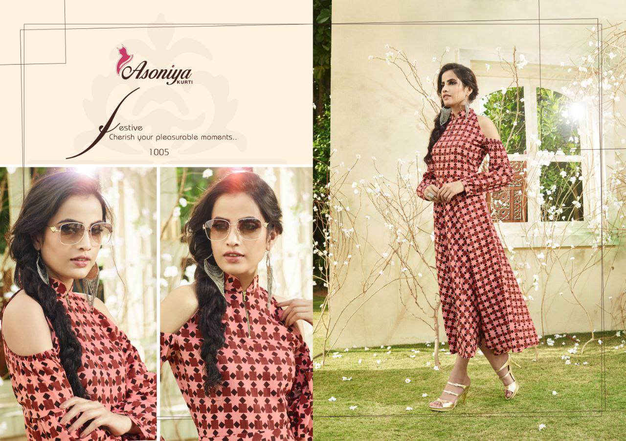 Aadhira Vol-1 By Asoniya 1001 To 1006 Series Stylish Beautiful Colorful Fancy Casual Wear & Ethnic Wear Lawn Cotton Printed Kurtis At Wholesale Price