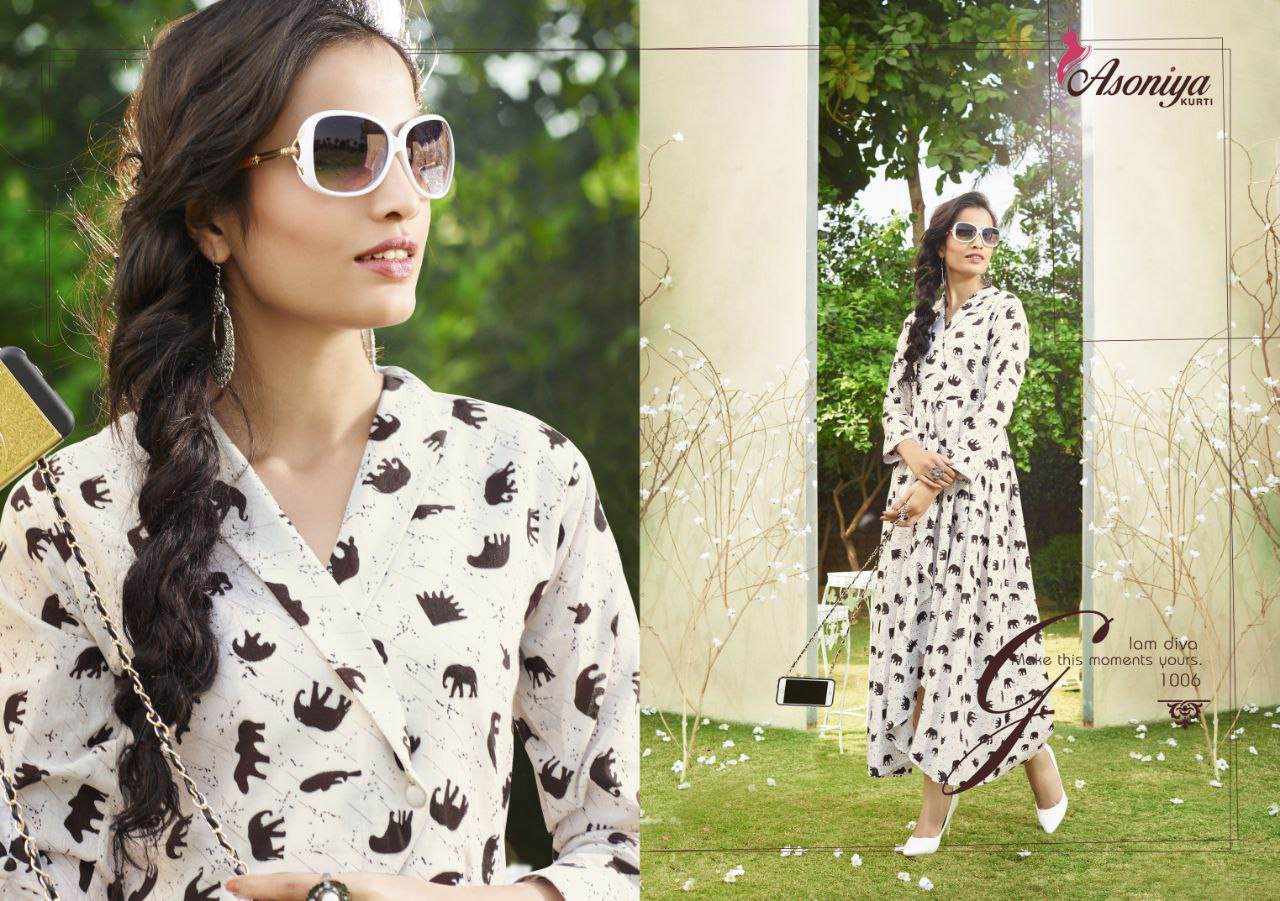 Aadhira Vol-1 By Asoniya 1001 To 1006 Series Stylish Beautiful Colorful Fancy Casual Wear & Ethnic Wear Lawn Cotton Printed Kurtis At Wholesale Price
