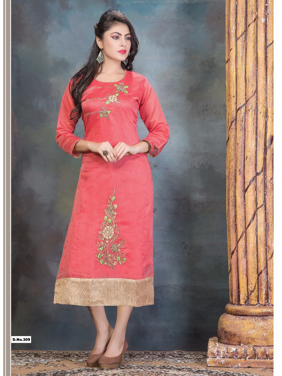 Aarika By Kushal Tex 306 To 315 Series Beautiful Colorful Stylish Fancy Casual Wear & Ethnic Wear Fancy Embroidered Kurtis At Wholesale Price