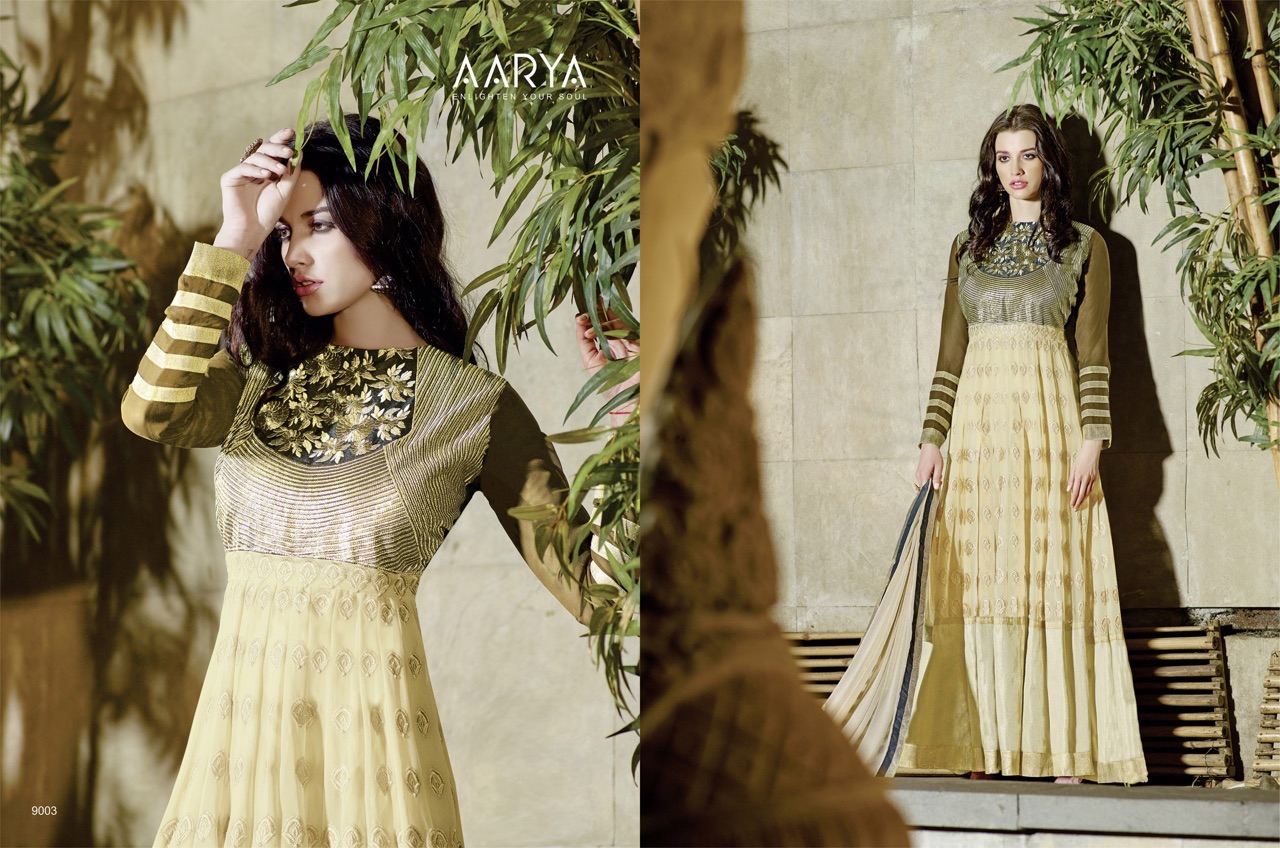 Aarya By Avima Indian Designer Beautiful Wedding Collection Colorful Party Wear & Occasional Wear Heavy Georgette Embroidered Dresses At Wholesale Price