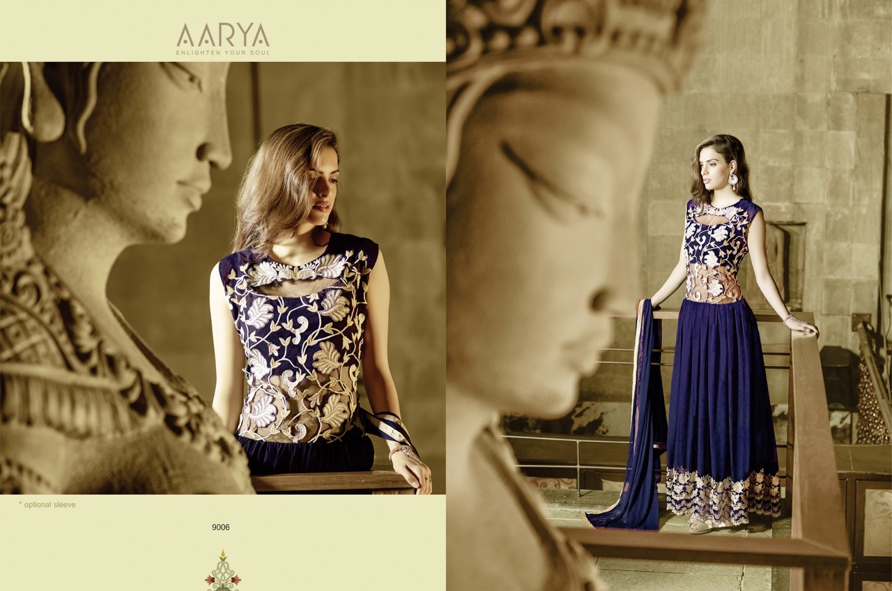 Aarya By Avima Indian Designer Beautiful Wedding Collection Colorful Party Wear & Occasional Wear Heavy Georgette Embroidered Dresses At Wholesale Price