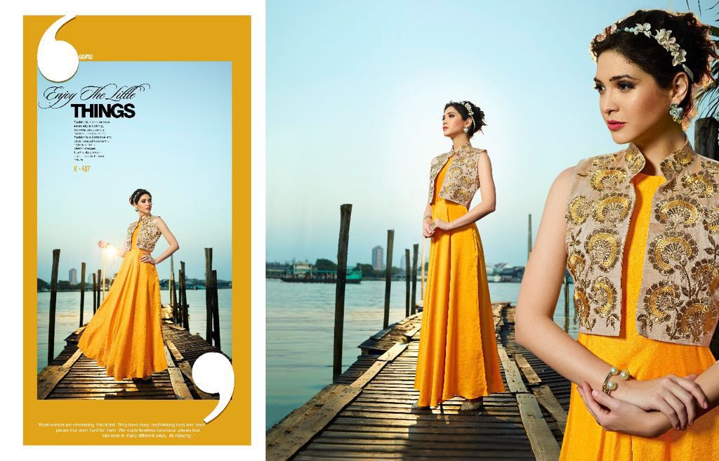 Aashi Hits Vol-2 By Eternal Designer Stylish Colorful Fancy Beautiful Party Wear & Ethnic Wear Premium Silk Slub Satin Embroidered Gowns/ Kurtis At Wholesale Price