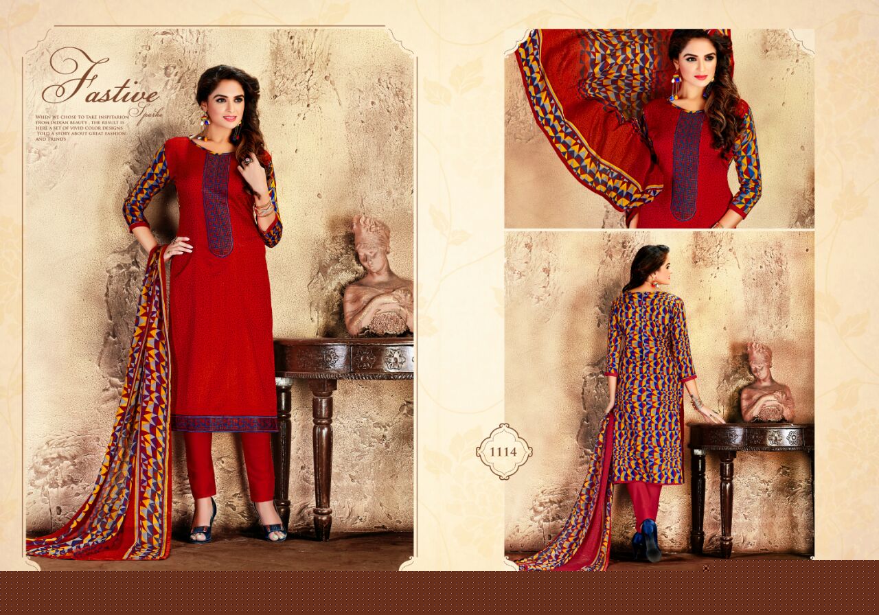 Aashiya Vol 2 By Mag 1114 To 1121 Series Beautiful Stylish Designer Embroidered Casual Wear Glace Cotton Dresses At Wholesale Price