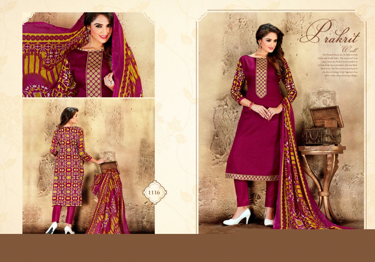 Aashiya Vol 2 By Mag 1114 To 1121 Series Beautiful Stylish Designer Embroidered Casual Wear Glace Cotton Dresses At Wholesale Price