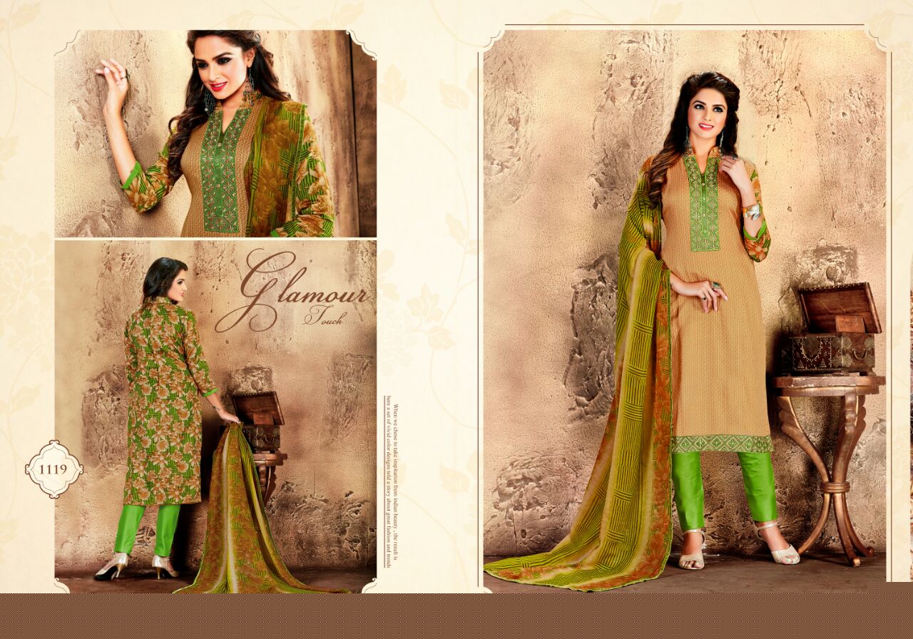 Aashiya Vol 2 By Mag 1114 To 1121 Series Beautiful Stylish Designer Embroidered Casual Wear Glace Cotton Dresses At Wholesale Price