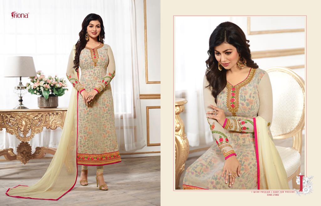 Aayesha Takia Vol-22 By Fiona 21801 To 21806 Series Designer Beautiful Colorful Wedding Collection Party Wear & Occasional Wear Faux Georgette Dresses At Wholesale Price