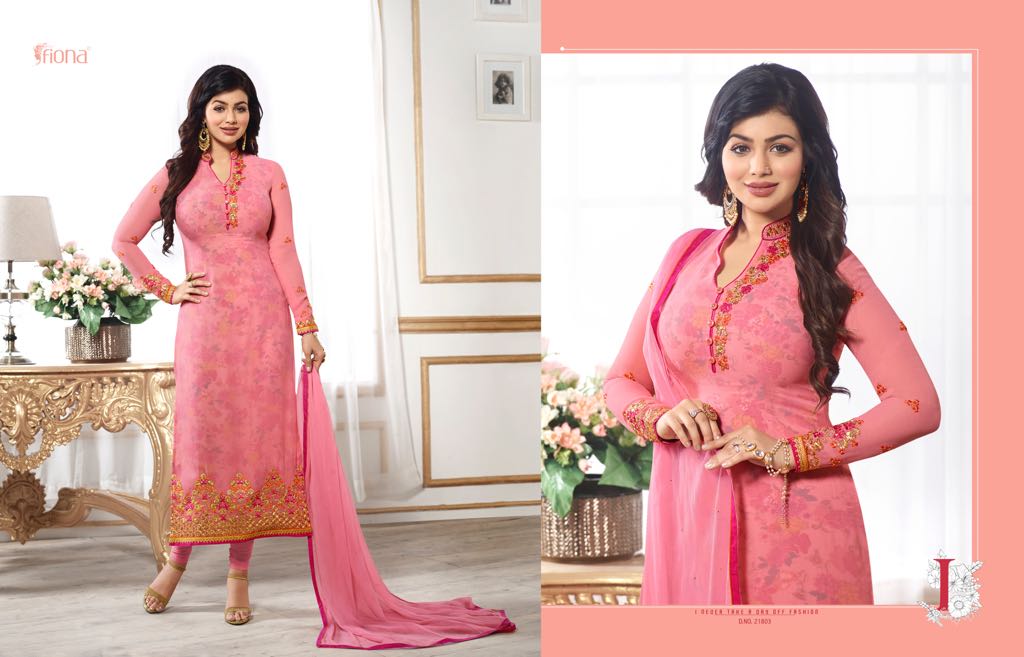 Aayesha Takia Vol-22 By Fiona 21801 To 21806 Series Designer Beautiful Colorful Wedding Collection Party Wear & Occasional Wear Faux Georgette Dresses At Wholesale Price