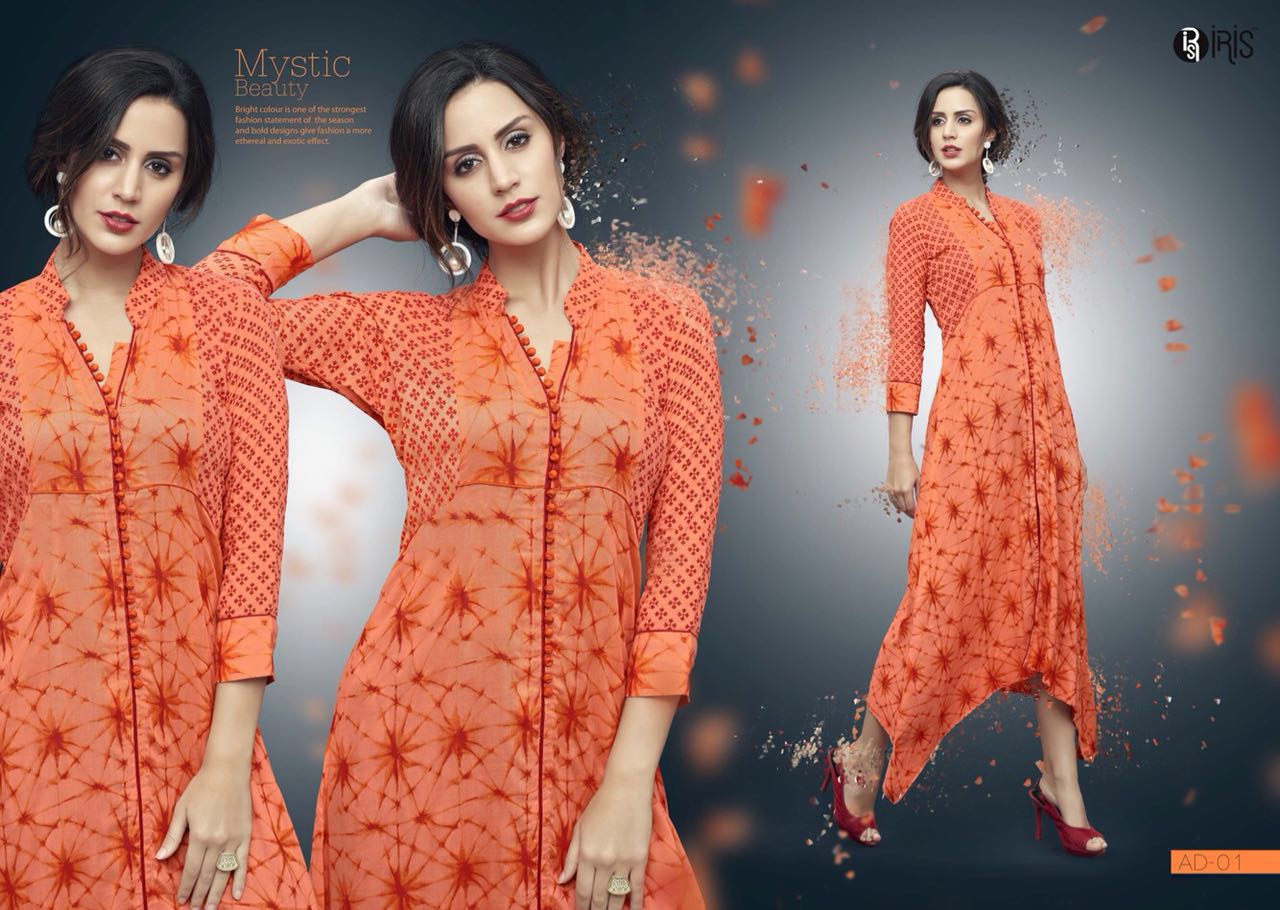 Adda By Iris 01 To 08 Series Designer Stylish Fancy Beautiful Colorful Casual Wear & Party Wear Heavy Rayon Printed Kurtis At Wholesale Price
