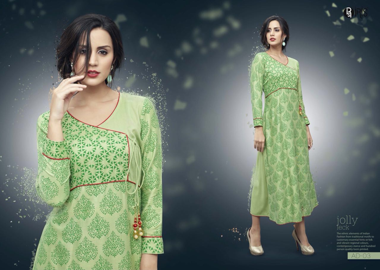 Adda By Iris 01 To 08 Series Designer Stylish Fancy Beautiful Colorful Casual Wear & Party Wear Heavy Rayon Printed Kurtis At Wholesale Price