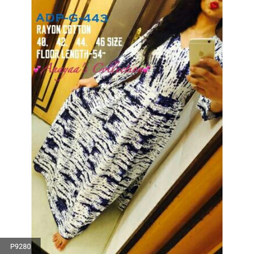 Adp Gowns By Kaamiri P9280 To P9285 Series Beautiful Stylish Colourful Designer Fancy Casual Wear Rayon Printed Gowns At Wholesale Price