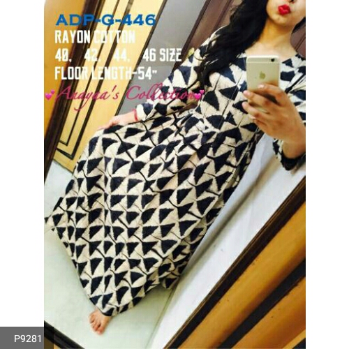 Adp Gowns By Kaamiri P9280 To P9285 Series Beautiful Stylish Colourful Designer Fancy Casual Wear Rayon Printed Gowns At Wholesale Price
