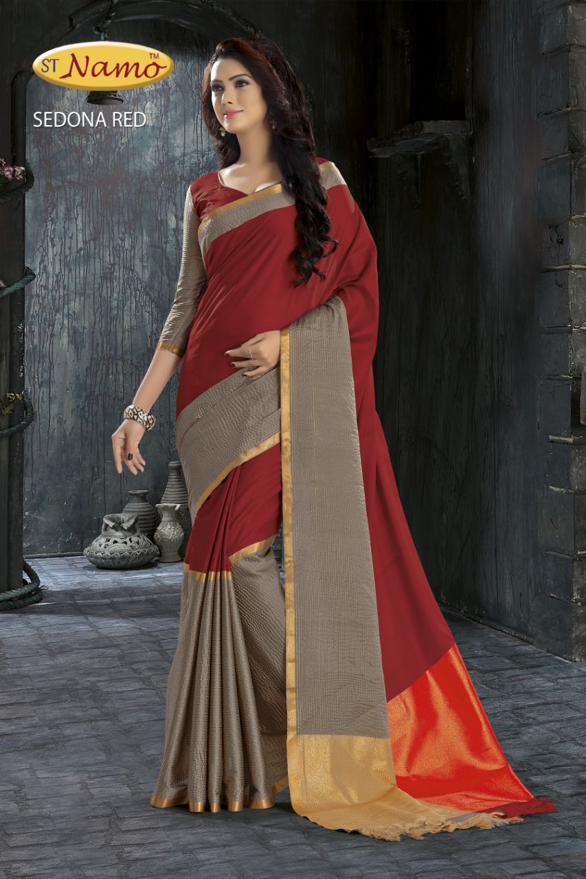 Adrina By St Namo 01 To 08 Series Beautiful Stylish Colorful Fancy Traditional Wear & Occasional Wear Cotton Printed Sarees At Wholesale Price