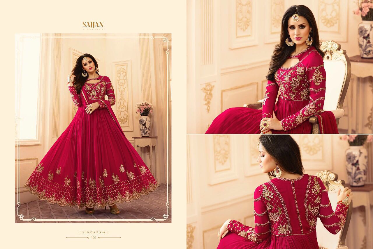 Alaamin By Sajjan 801 To 808 Series Designer Wedding Collection Beautiful Stylish Colorful Fancy Party Wear & Occasional Wear Georgette Dresses At Wholesale Price