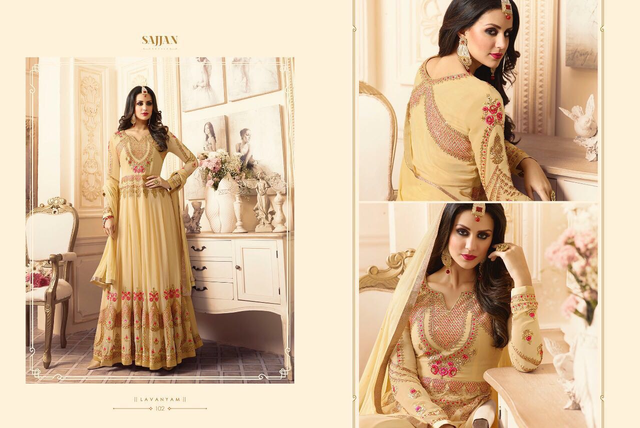 Alaamin By Sajjan 801 To 808 Series Designer Wedding Collection Beautiful Stylish Colorful Fancy Party Wear & Occasional Wear Georgette Dresses At Wholesale Price