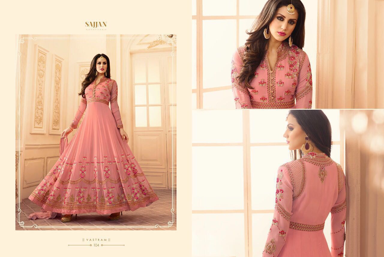 Alaamin By Sajjan 801 To 808 Series Designer Wedding Collection Beautiful Stylish Colorful Fancy Party Wear & Occasional Wear Georgette Dresses At Wholesale Price