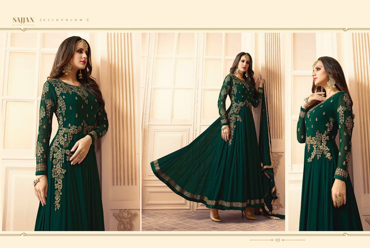 Alaamin By Sajjan 801 To 808 Series Designer Wedding Collection Beautiful Stylish Colorful Fancy Party Wear & Occasional Wear Georgette Dresses At Wholesale Price