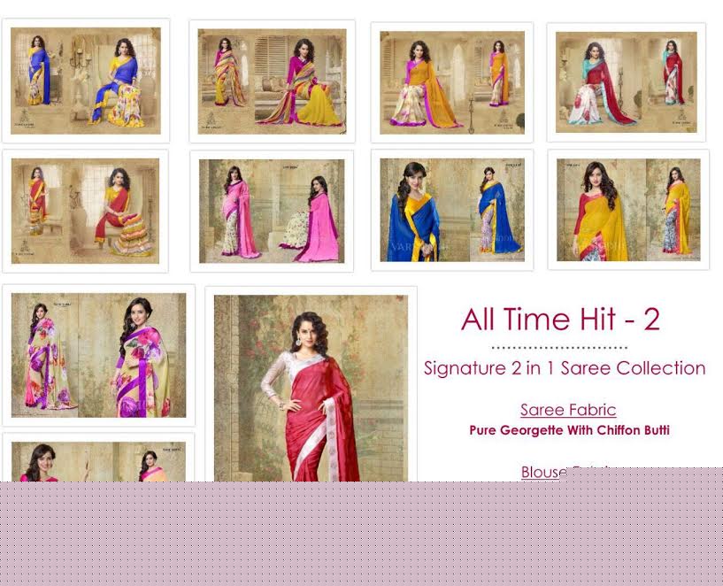 All Time Hit-2 By Varsiddhi Fashions Indian Traditional Beautiful Colorful Party Wear Occasional Wear Casual Wear Georgette Saree At Wholesale Price