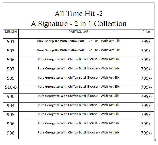 All Time Hit-2 By Varsiddhi Fashions Indian Traditional Beautiful Colorful Party Wear Occasional Wear Casual Wear Georgette Saree At Wholesale Price