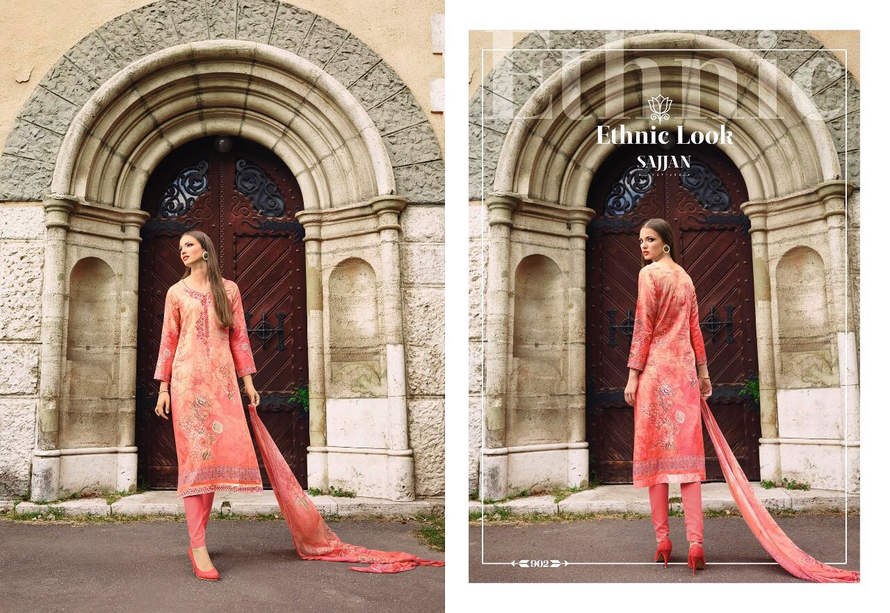 Angana By Sajjan 901 To 912 Series Designer Colorful Fancy Beautiful Ethnic Wear & Casual Wear Satin Cotton Dresses At Wholesale Price
