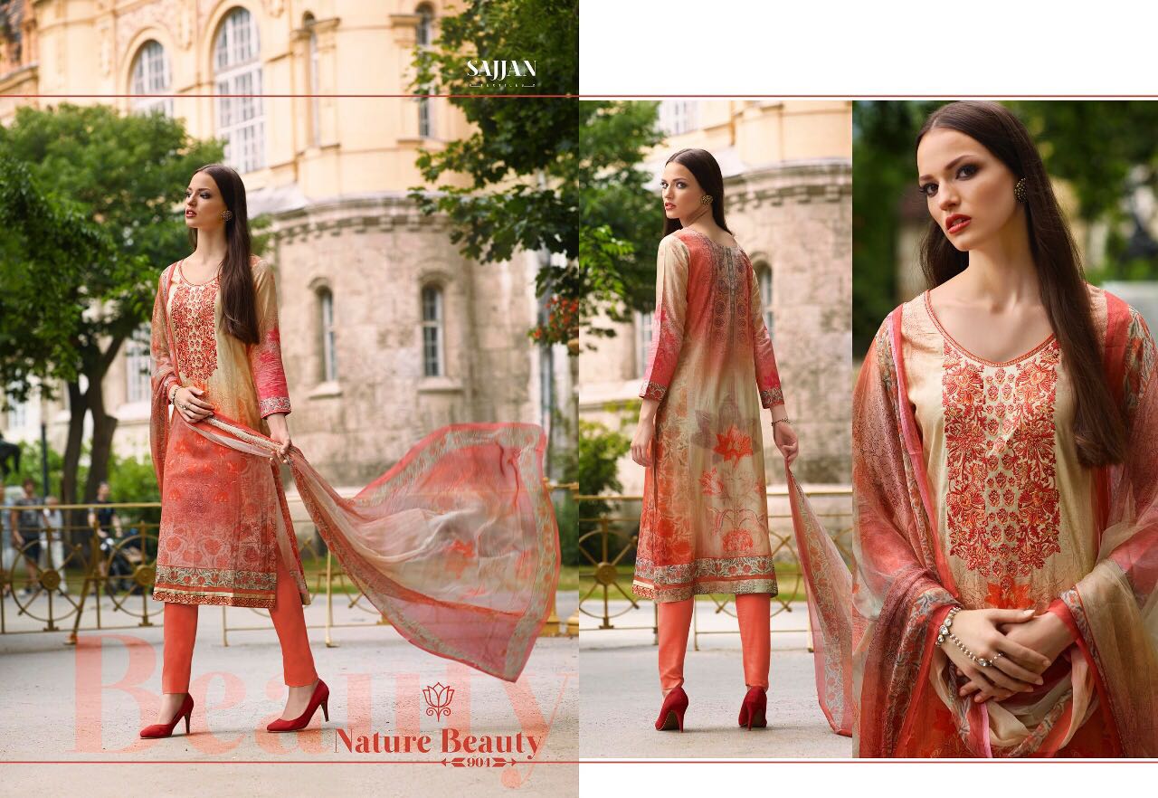 Angana By Sajjan 901 To 912 Series Designer Colorful Fancy Beautiful Ethnic Wear & Casual Wear Satin Cotton Dresses At Wholesale Price