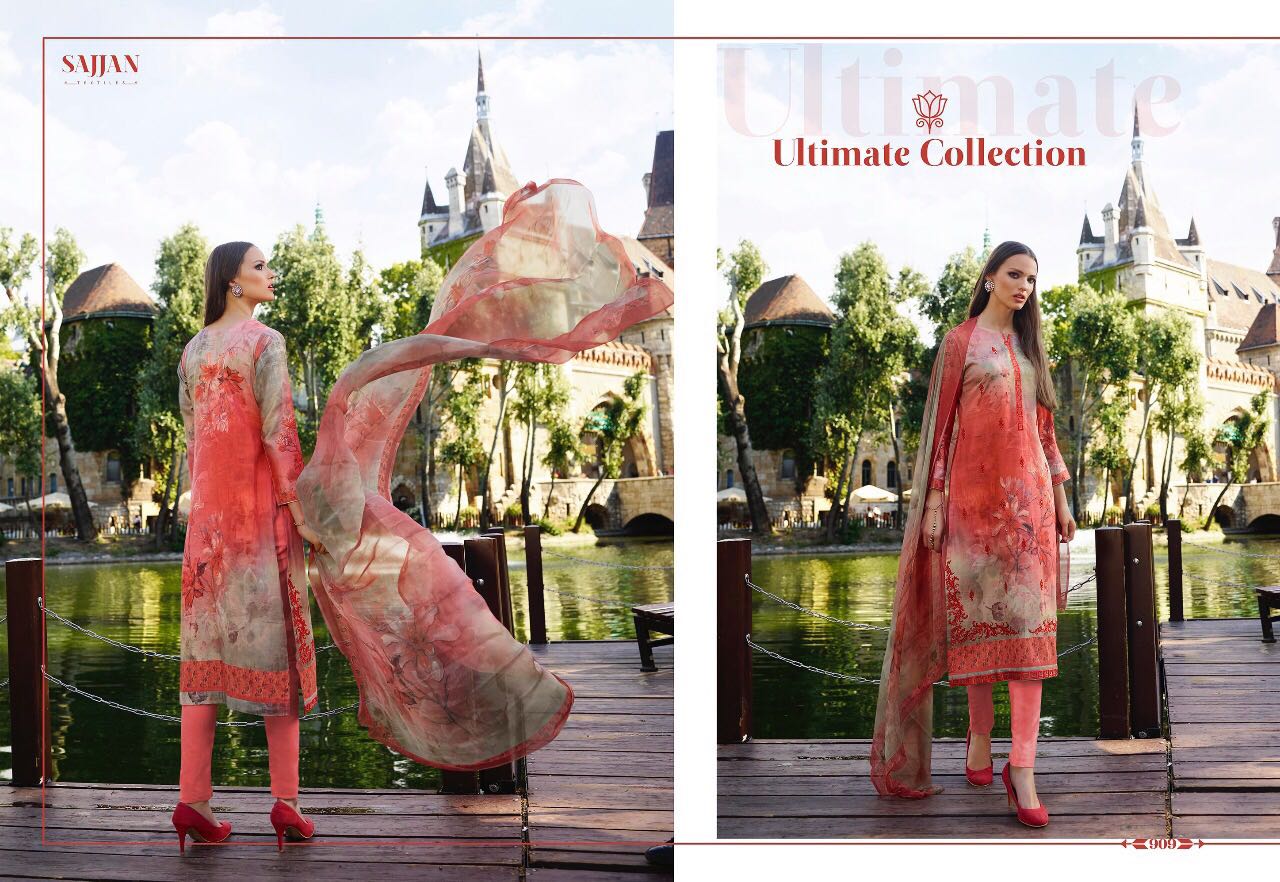 Angana By Sajjan 901 To 912 Series Designer Colorful Fancy Beautiful Ethnic Wear & Casual Wear Satin Cotton Dresses At Wholesale Price