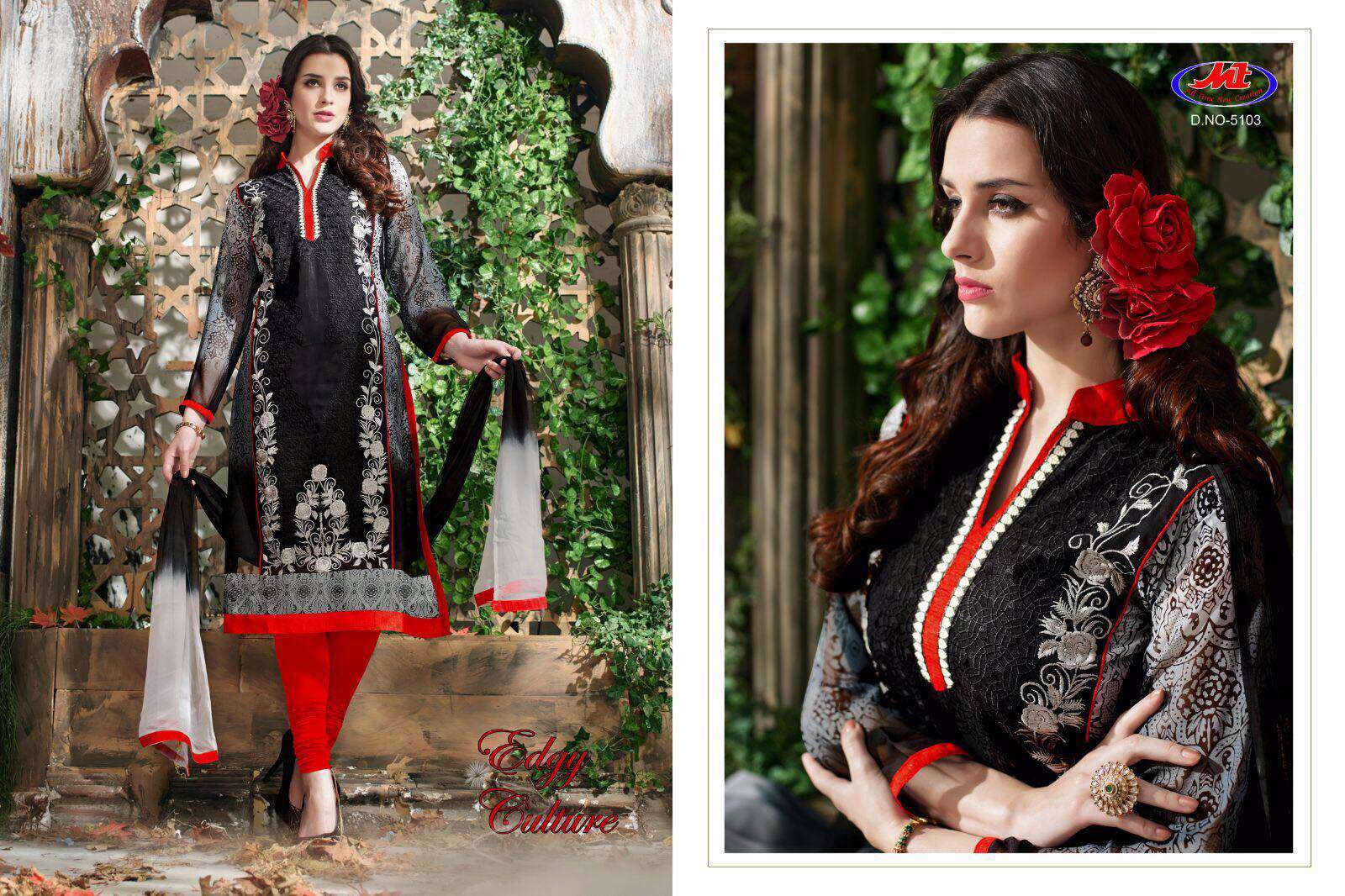 (sale)-ashmira By Manav Trendz 5101 To 5109 Series Beautiful Indian Suits With Embroidered Work Colorful Fancy Party Wear & Occasional Wear Heavy Georgette Dresses At Wholesale Price