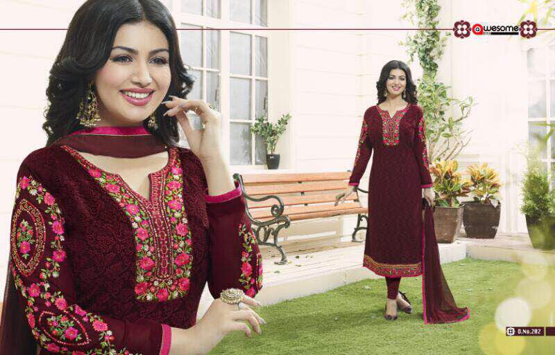 Awesome-2 201 To 207 Series By Dreamz Beautiful Embroidered Stylish Fancy Colorful Pretty Party Wear Casual Wear Occasional Wear Dresses At Wholesale Price