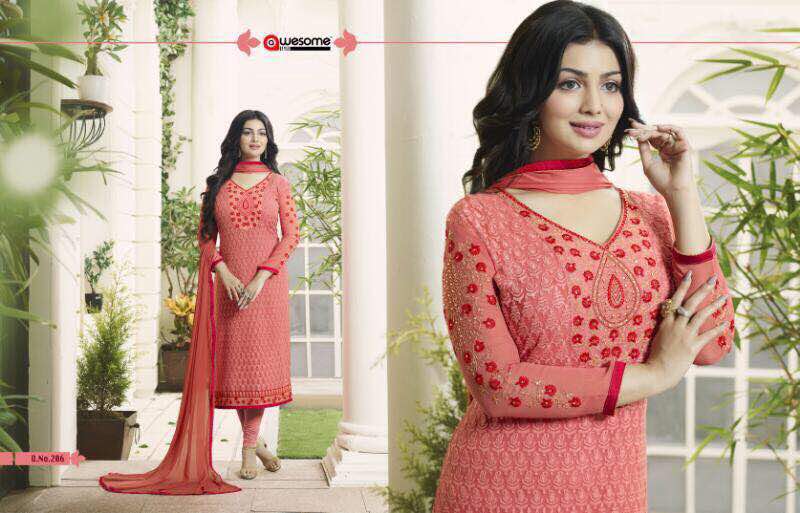 Awesome-2 201 To 207 Series By Dreamz Beautiful Embroidered Stylish Fancy Colorful Pretty Party Wear Casual Wear Occasional Wear Dresses At Wholesale Price