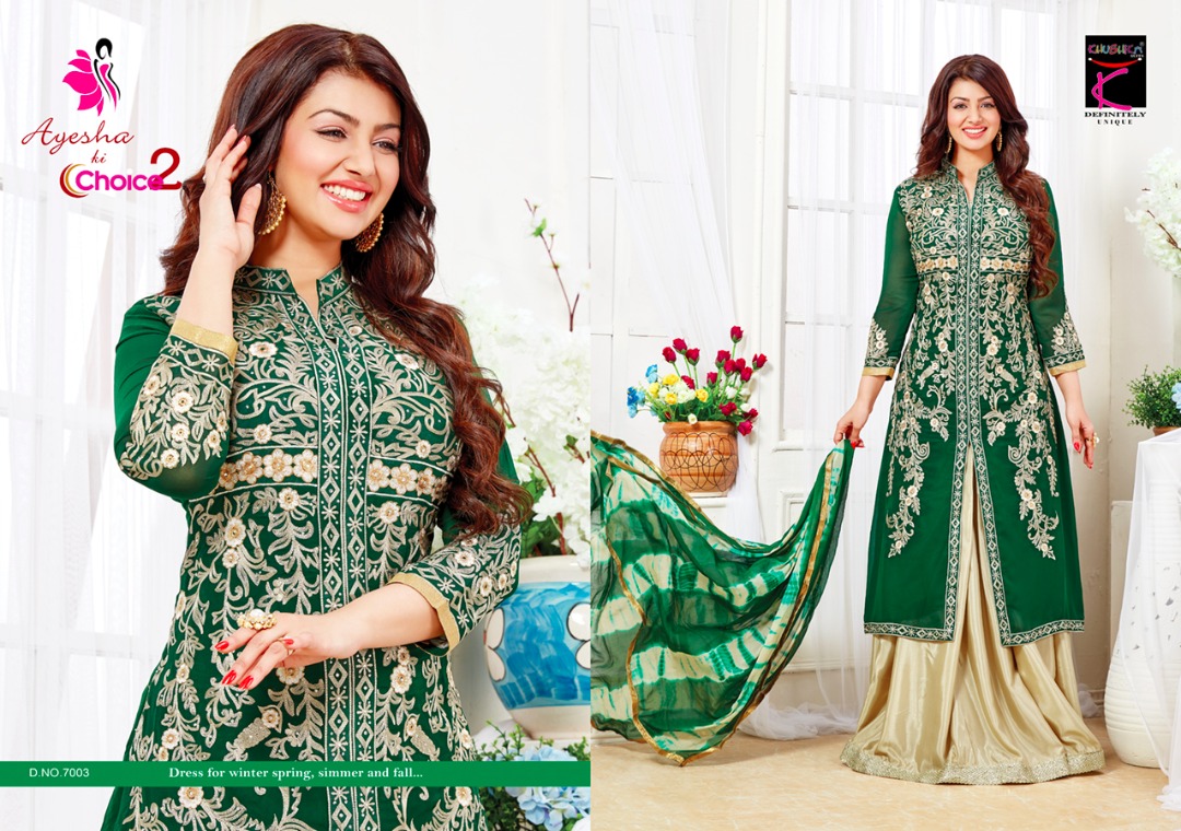 Ayesha Ki Choice Vol-2 By Khushika 7001 To 7008 Series Beautiful Designer Fancy Party Wear Wedding Collection Occasional Wear Pure Georgette Dresses At Wholesale Price