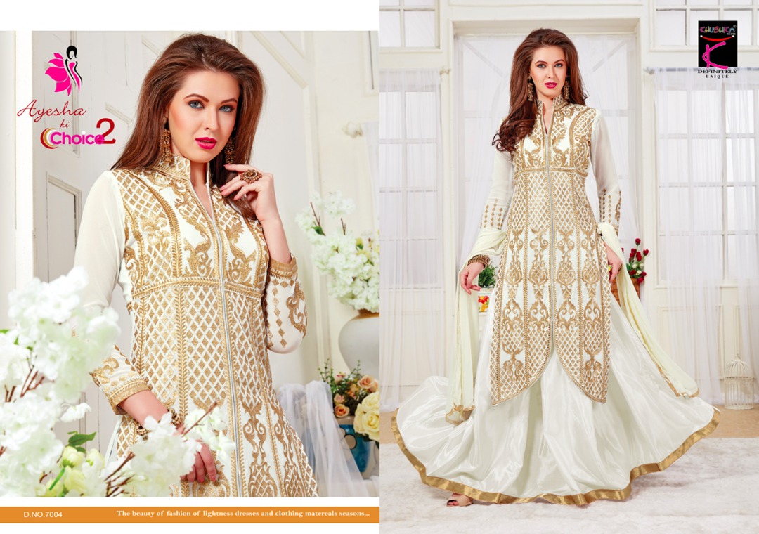 Ayesha Ki Choice Vol-2 By Khushika 7001 To 7008 Series Beautiful Designer Fancy Party Wear Wedding Collection Occasional Wear Pure Georgette Dresses At Wholesale Price