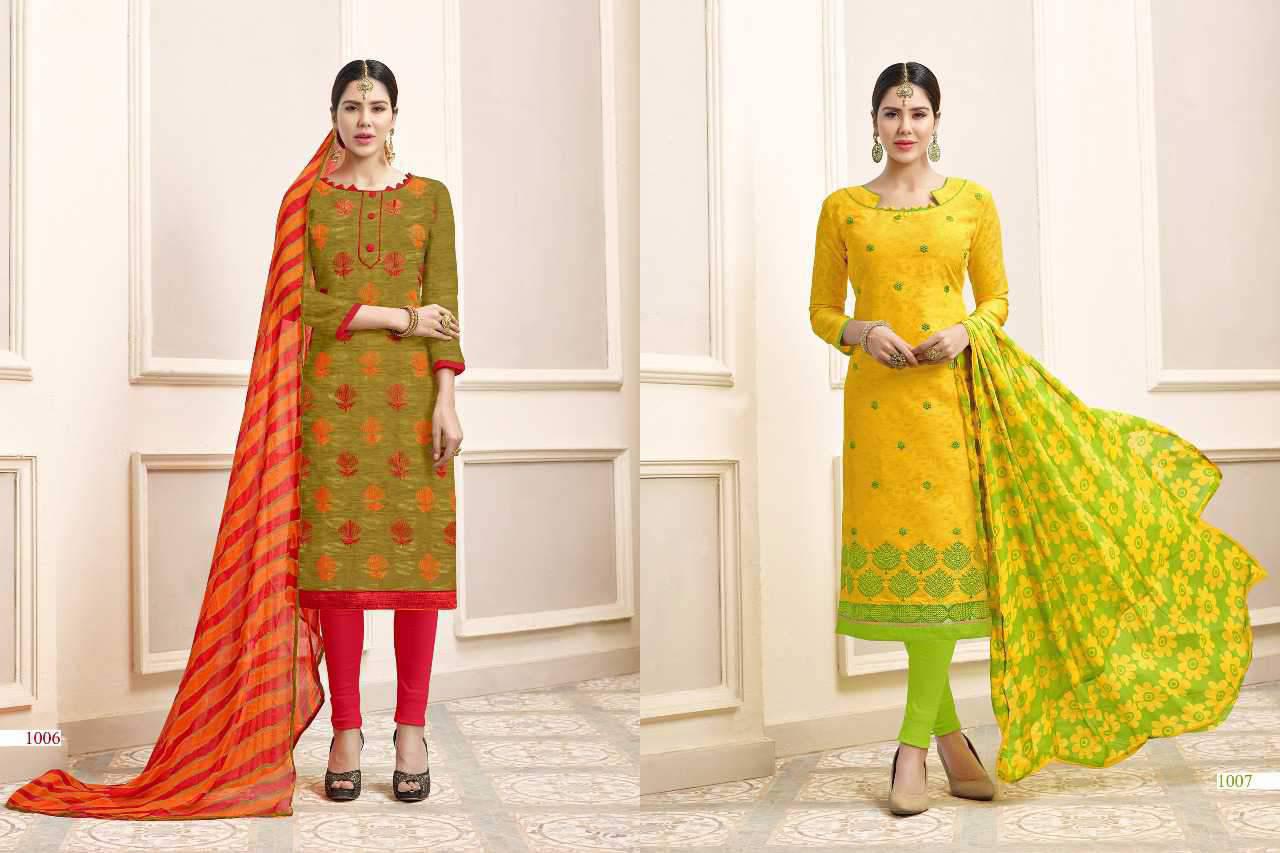 Baby Don Vol-13 By Rr Fashion 1001 To 1014 Series Beautiful Colorful Embroidered Fancy Casual Wear & Ethnic Wear Bombay Cotton Jacquard Printed Dresses At Wholesale Price