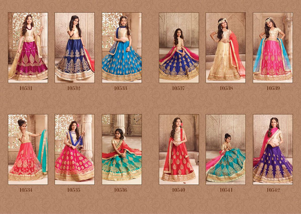 Barbie By Riddhoo Fashion 10531 To 10542 Series Beautiful Colorful Fancy Party Wear & Occasional Wear Georgette Lehengas At Wholesale Price