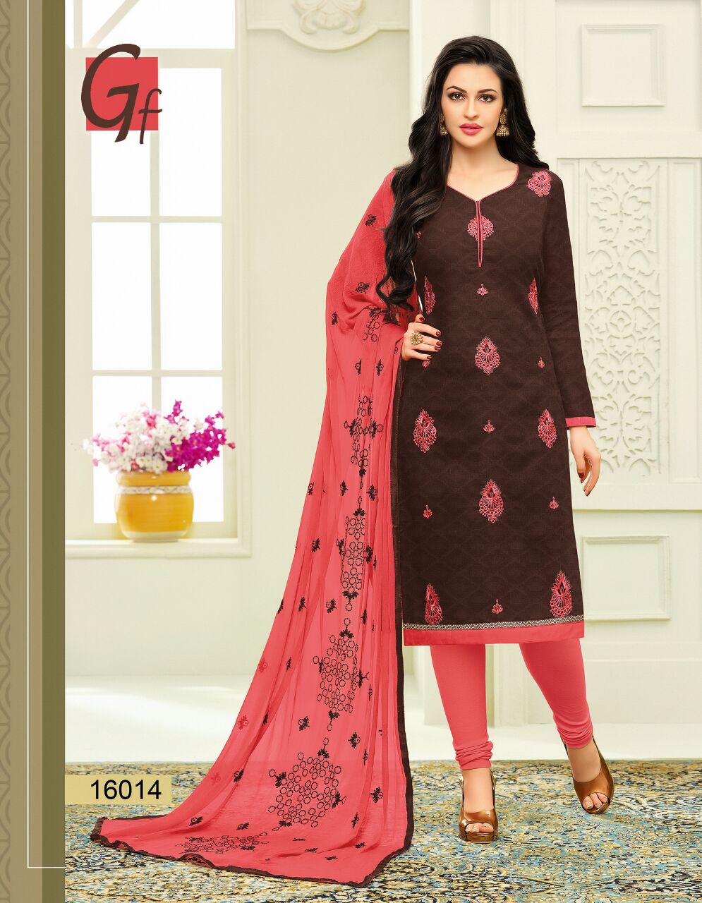 Barfi By Ganesh Fashion 16002 To 16017 Series Indian Beautiful Stylish Colorful Party Wear & Occasional Wear Cotton Embroidery Dresses At Wholesale Price