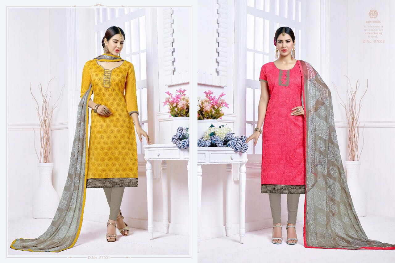 Brandy Vol-8 By Kapil Tex 87001 To 87018 Series Beautiful Stylish Colorful Ethnic Wear & Casual Wear Chanderi Printed Dresses At Wholesale Price