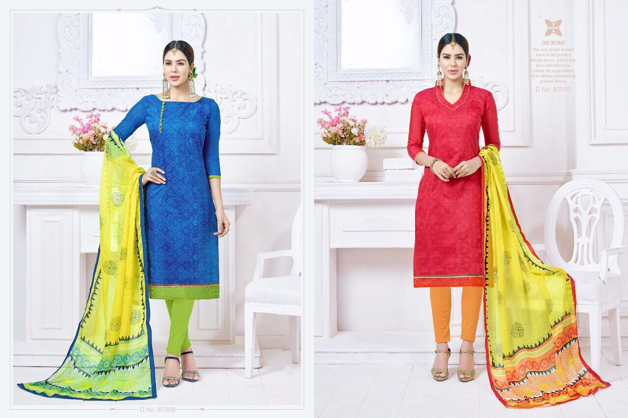 Brandy Vol-8 By Kapil Tex 87001 To 87018 Series Beautiful Stylish Colorful Ethnic Wear & Casual Wear Chanderi Printed Dresses At Wholesale Price