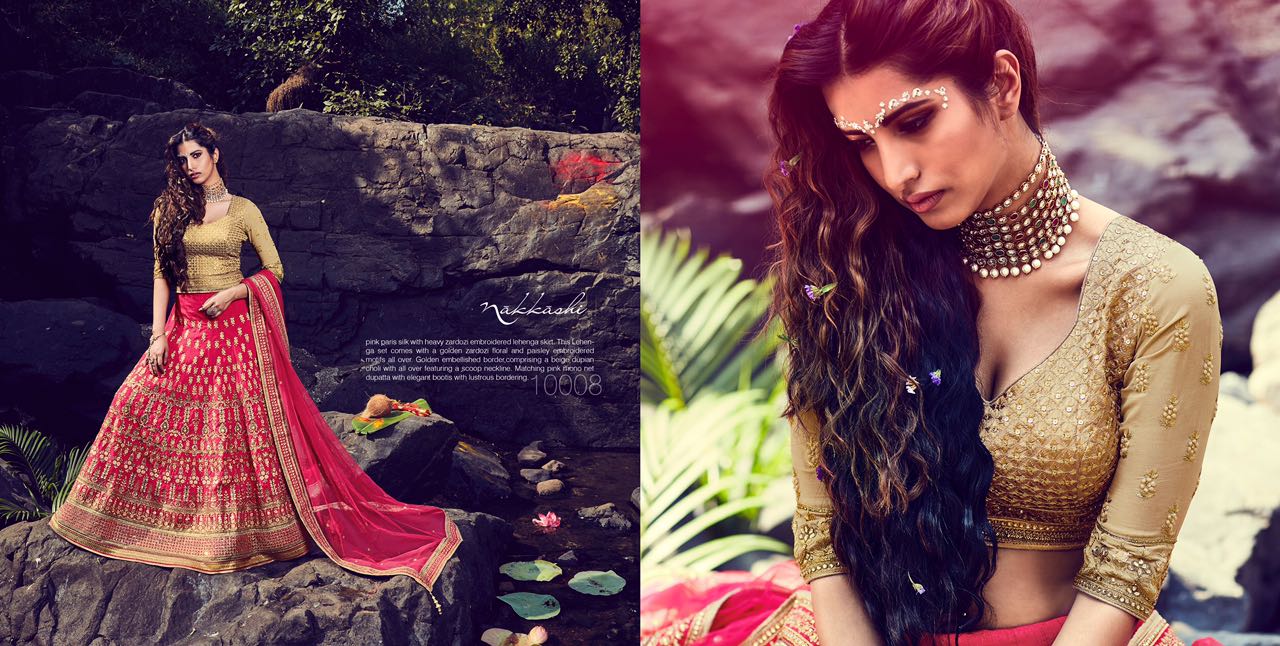 Bridal Carnival By Nakkashi 10007 To 10015 Series Indian Traditional Beautiful Stylish Designer Heavy Embroidered Party Wear Fancy Lehengas At Wholesale Price
