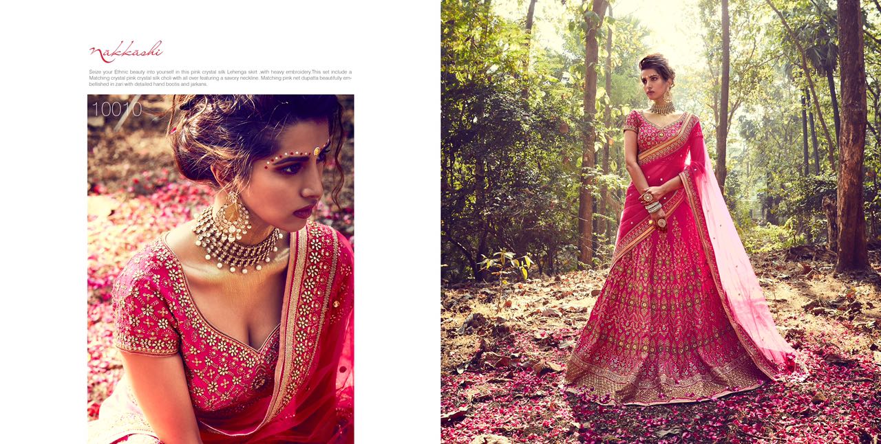 Bridal Carnival By Nakkashi 10007 To 10015 Series Indian Traditional Beautiful Stylish Designer Heavy Embroidered Party Wear Fancy Lehengas At Wholesale Price