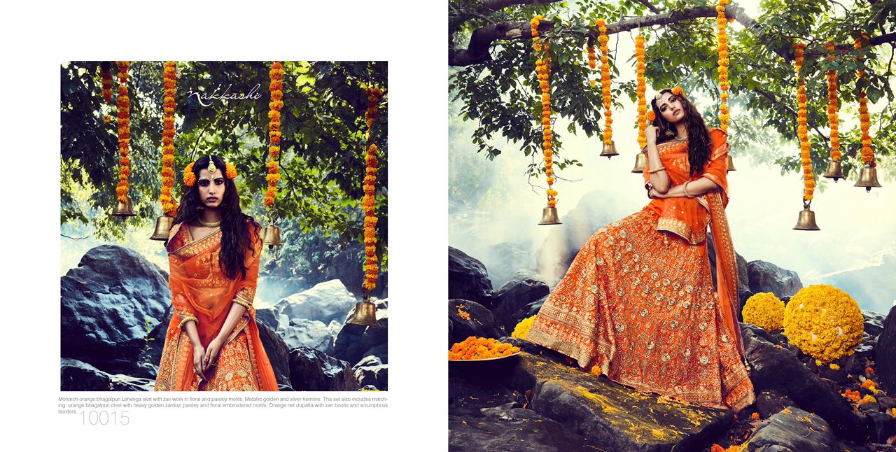 Bridal Carnival By Nakkashi 10007 To 10015 Series Indian Traditional Beautiful Stylish Designer Heavy Embroidered Party Wear Fancy Lehengas At Wholesale Price