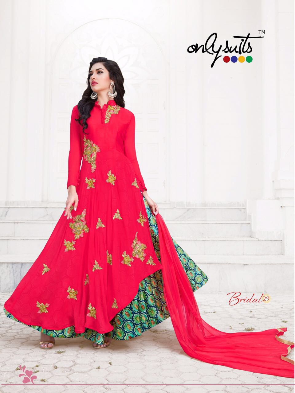 Bridal Vol-4 By Only Trendz 22 To 29 Series Beautiful Indian Designer Suits Ethnic Wear Stylish Colorful Embroidered Party Wear & Occasional Wear Georgette Dresses At Wholesale Price