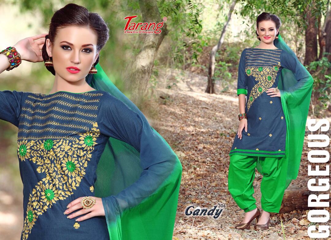 Candy By Tarang 301 To 311 Series Designer Suits Stylish Colorful Beautiful Fancy Party Wear & Ethnic Wear Cotton Cambric Dresses At Wholesale Price