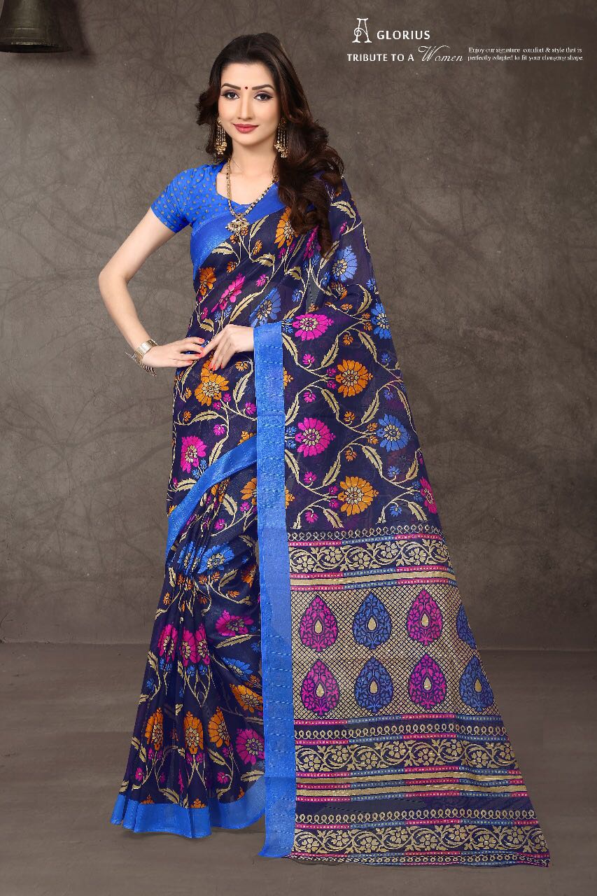 Colorful Butta By Fashid Wholesale 1001 To 1004 Series Beautiful Fancy Colorful Stylish Party Wear & Occasional Wear Bhagalpuri Silk Sarees At Wholesale Price