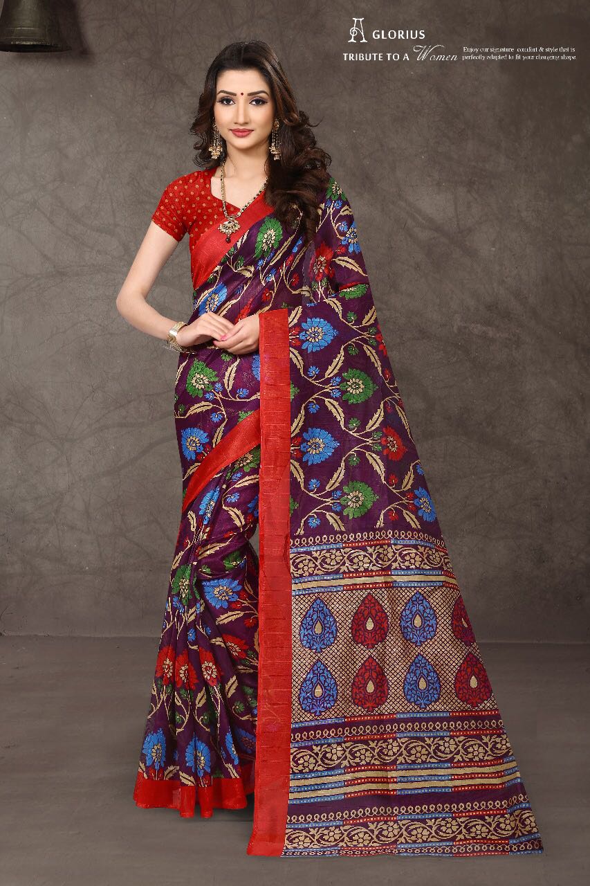 Colorful Butta By Fashid Wholesale 1001 To 1004 Series Beautiful Fancy Colorful Stylish Party Wear & Occasional Wear Bhagalpuri Silk Sarees At Wholesale Price