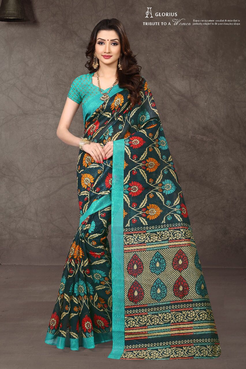 Colorful Butta By Fashid Wholesale 1001 To 1004 Series Beautiful Fancy Colorful Stylish Party Wear & Occasional Wear Bhagalpuri Silk Sarees At Wholesale Price
