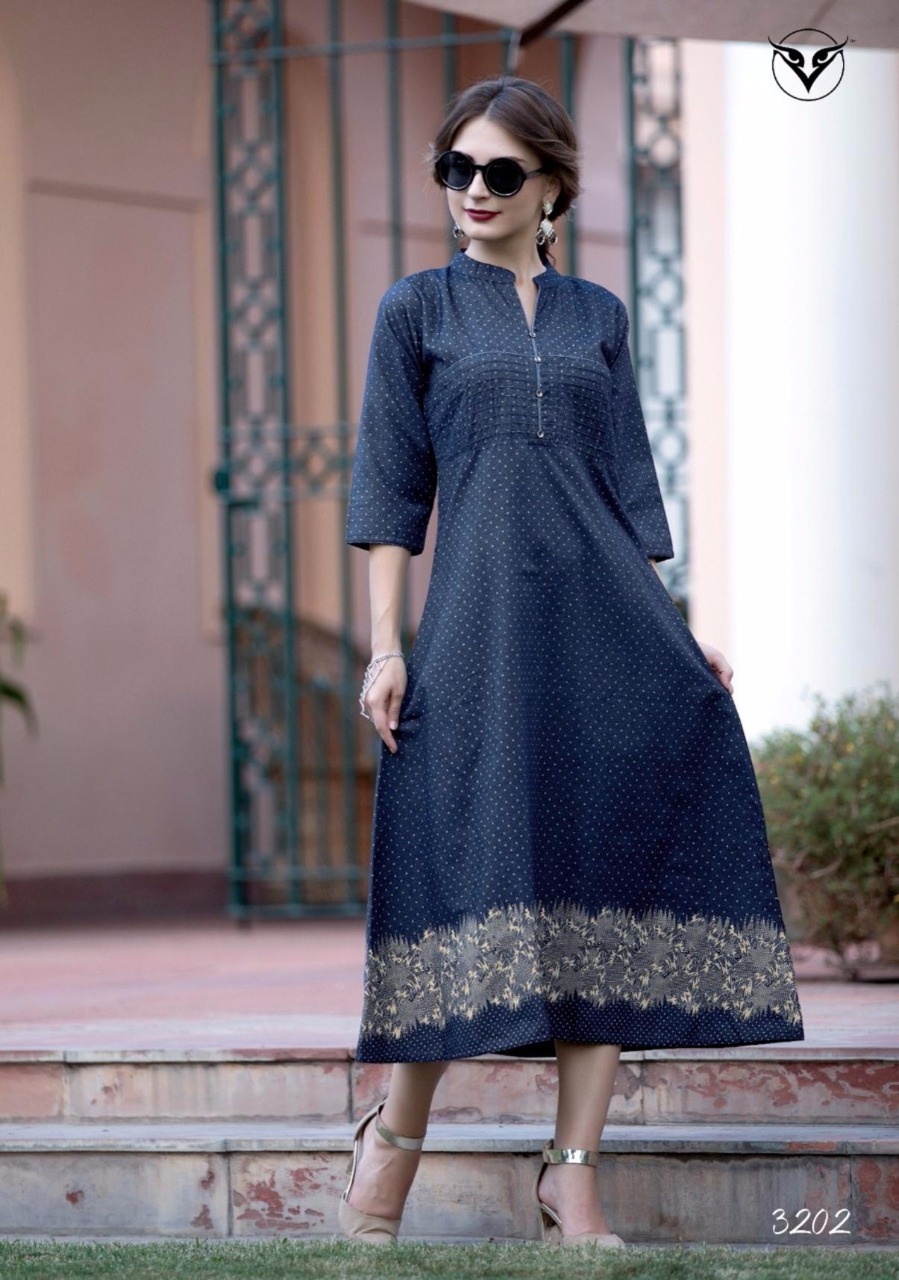 Denim Story By Vesh 3201 To 3208 Series Beautiful Colorful Stylish Fancy Casual Wear & Party Wear Denim Printed Kurtis At Wholesale Price