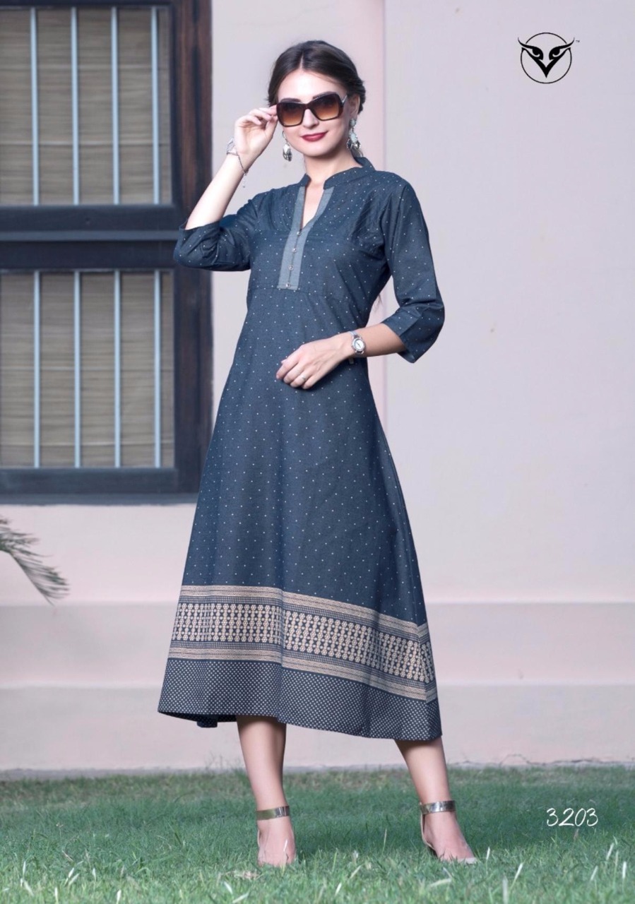 Denim Story By Vesh 3201 To 3208 Series Beautiful Colorful Stylish Fancy Casual Wear & Party Wear Denim Printed Kurtis At Wholesale Price