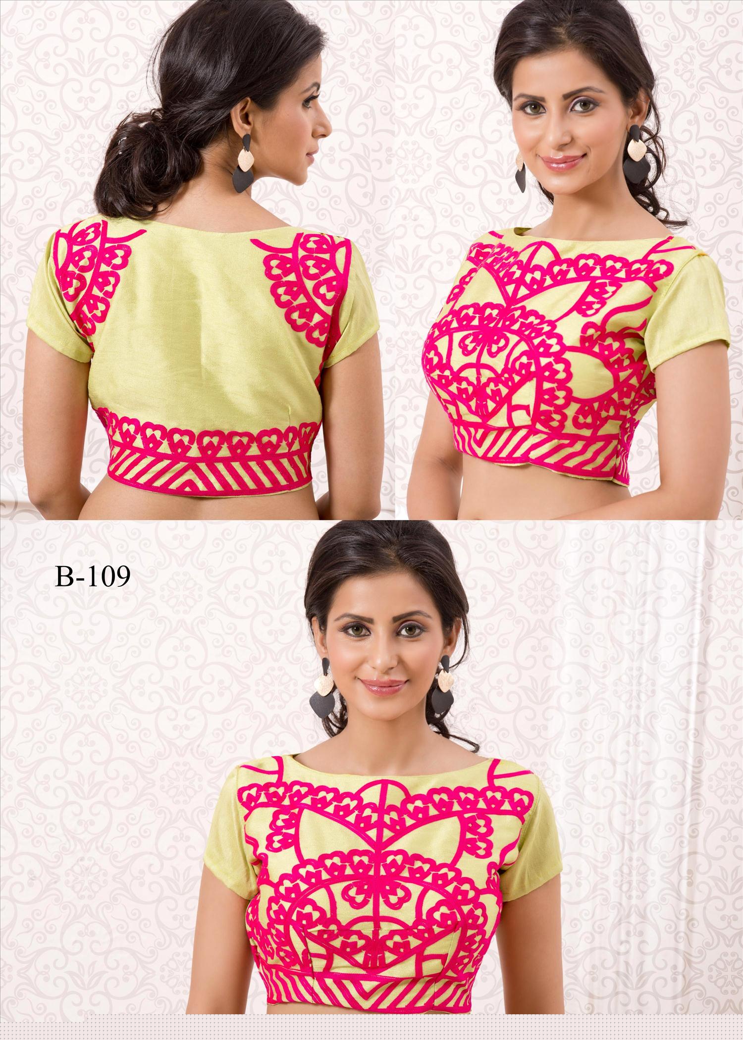 Designer Blouse Vol-1 By Varsiddhi Fashions 101 To 111 Series Beautiful Stylish Designer Embroidered Banglori Silk Blouse At Wholesale Price