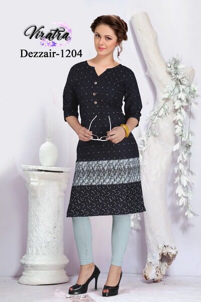 Dezzair Vol-12 By Viratra Tex 1201 To 1206 Series Stylish Beautiful Colorful Fancy Casual Wear & Ethnic Wear Denim Kurtis At Wholesale Price