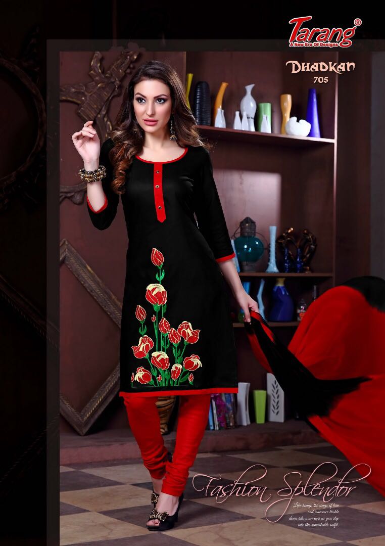 Dhadkan By Tarang 701 To 711 Series Patiyala Suits Stylish Colorful Beautiful Fancy Party Wear & Ethnic Wear Cotton Dresses At Wholesale Price