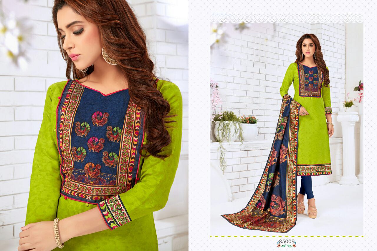 Digital World Vol-85 By B.g. Impex 85001 To 85010 Series Beautiful Colorful Stylish Fancy Casual Wear & Ethnic Wear Mumbai Jacquard Printed Dresses At Wholesale Price