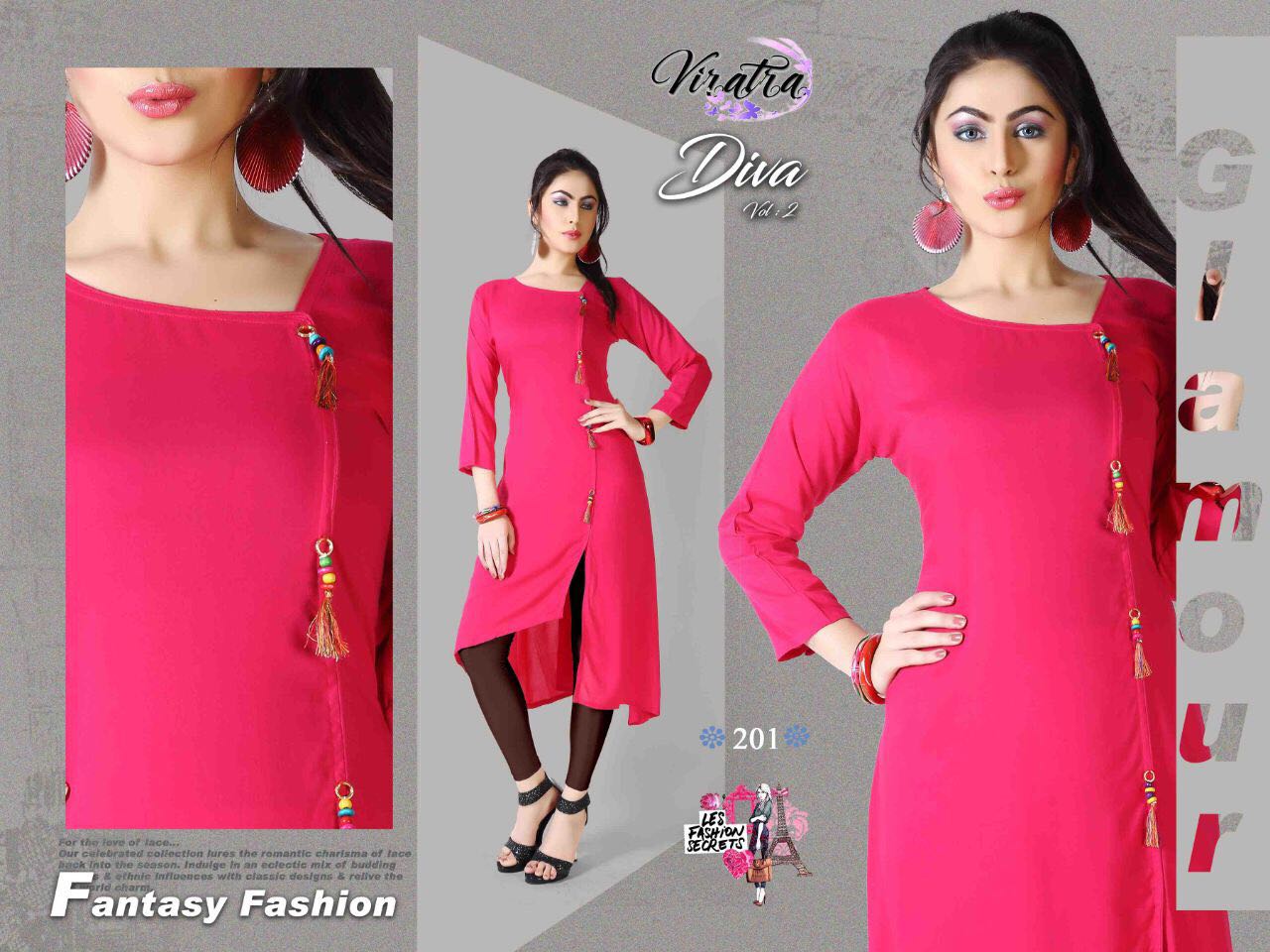 Diva Vol-2 By Viratra Tex 201 To 210 Series Stylish Beautiful Colorful Fancy Casual Wear & Ethnic Wear Rayon Cotton Printed Kurtis At Wholesale Price